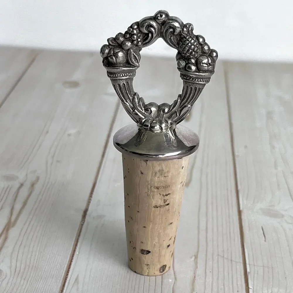 Vintage Reed & Barton Silver Plate Decanter Bottle Stopper 1624 King Francis
